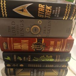6 Leather Bound Books. Lot. 