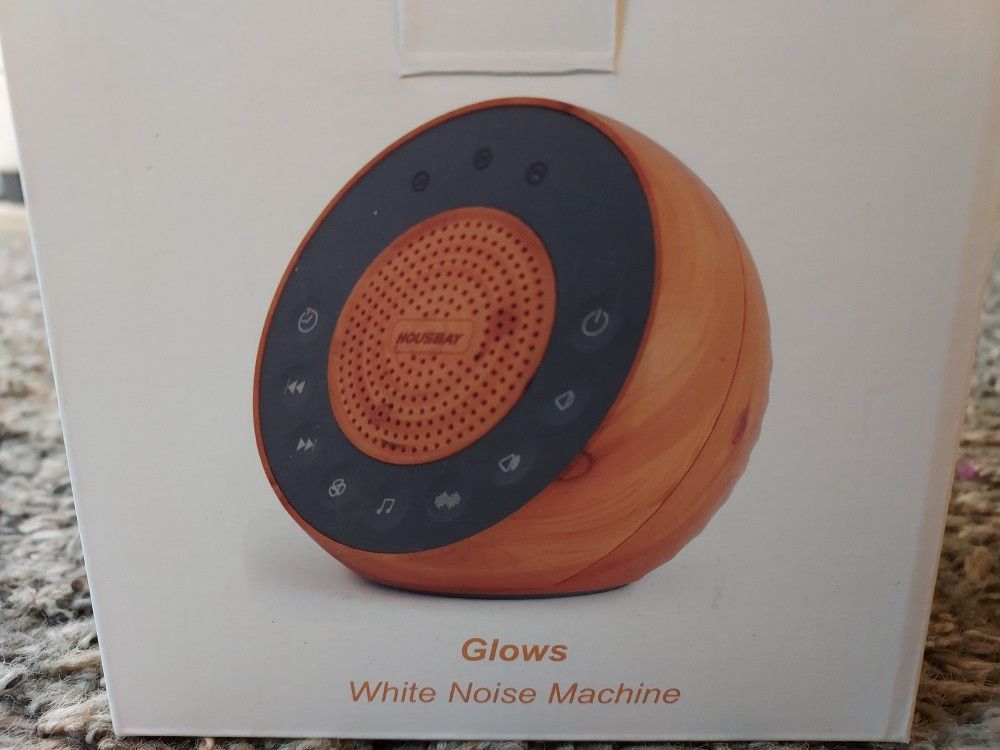 House Bay White Noise Machine Wood Grain NEW