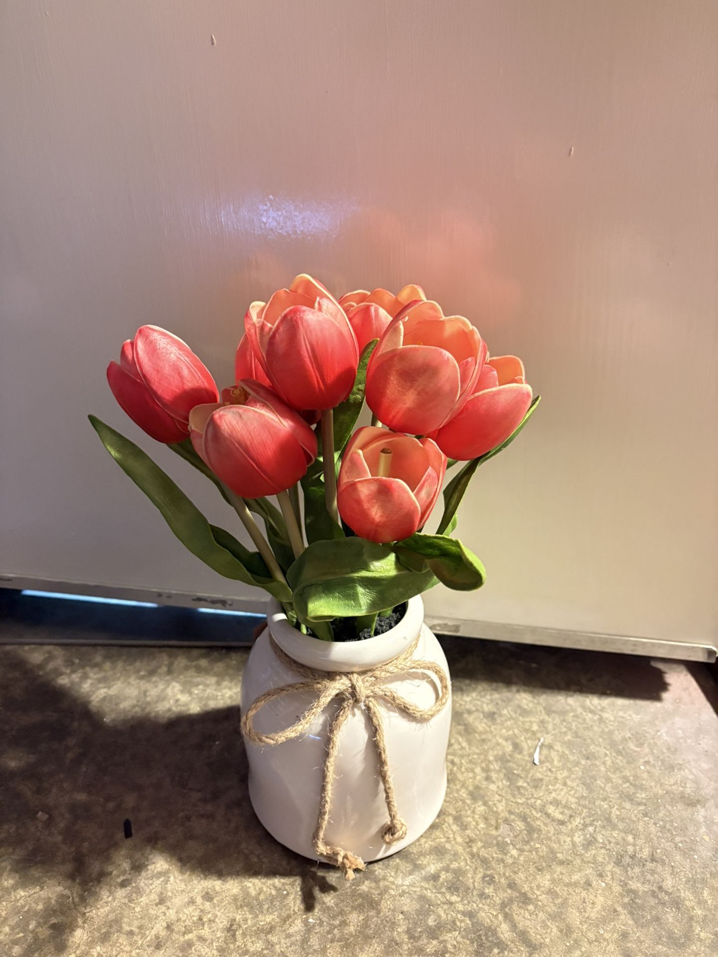 fake pink tulips
