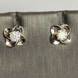 925 Sterling Silver 1 CTTW Moissanite Certified Earrings 