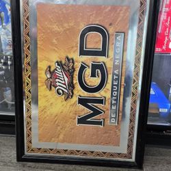 vintage Miller Genuine Draft (MGD) beer sign