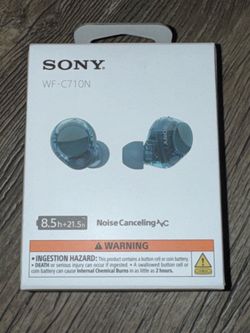 Sony WF-C710N Wireless Noise Cancelling Earbuds - Glass Blue