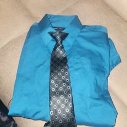 BOYS NEW DRESS SHIRT N TIE