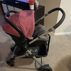 Pink Evenflo Stroller Evenflo Pivot Modular Travel System With