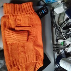 Orange Doggy Sweater 