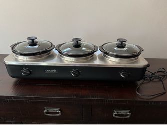 Crock Pot triple slow cooker buffet server