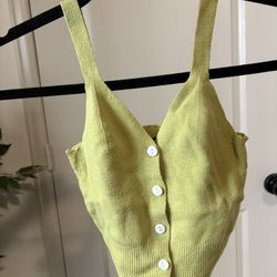 Green Crop Top