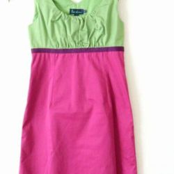 Boden Women's Sleeveless Color Block Empire Waist Dress Womens  Size 12 Large Extra Large 