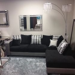 Luxury Two Tone Couch With Pillows