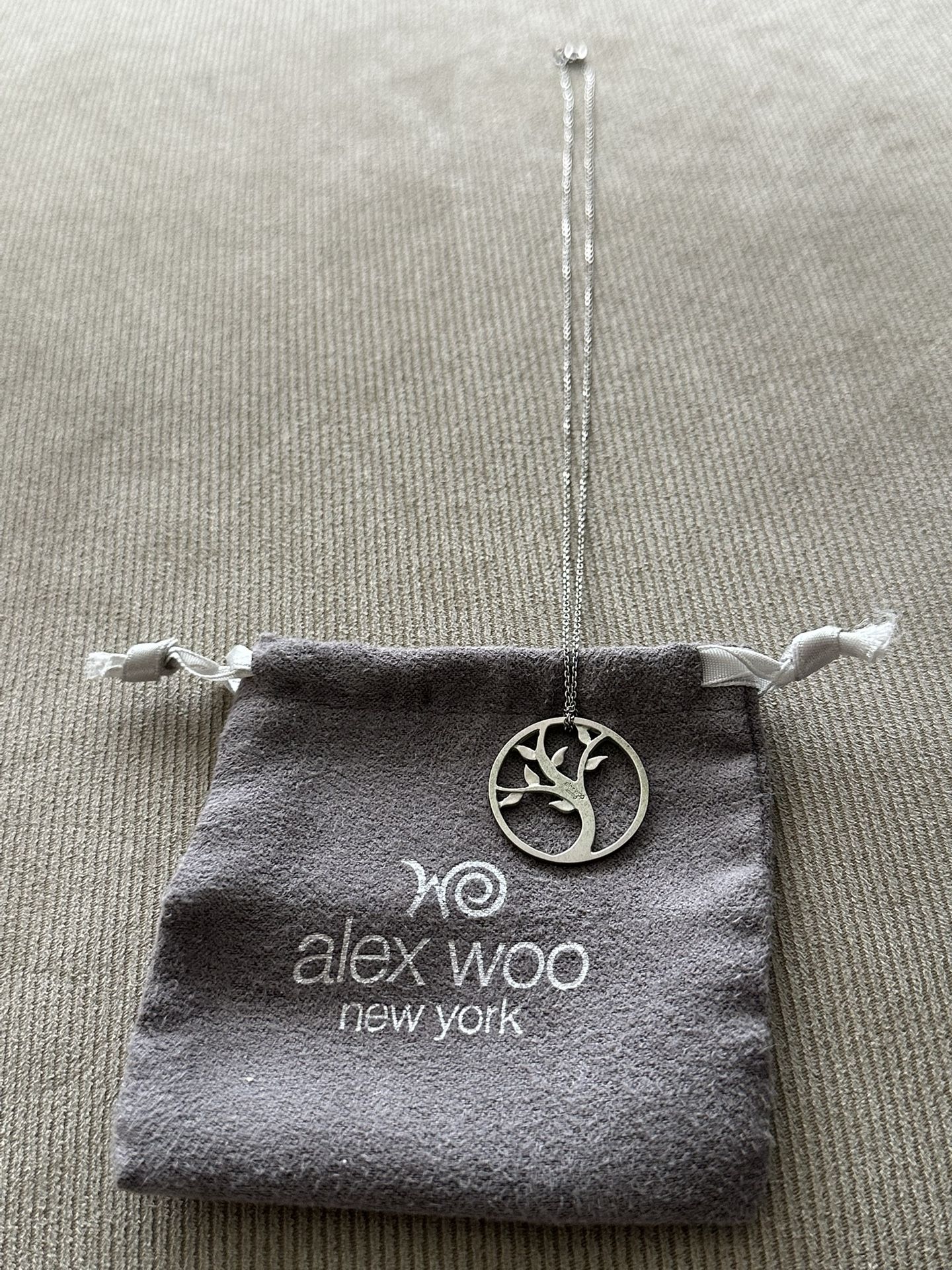 Alex Woo Sterling Silver Tree Of Life Pendant 18”