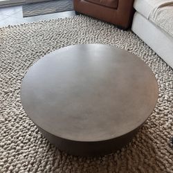 cb2 grey cement coffee table small 