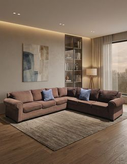 Large Great Brown Sectional Sofa 💥 Free Delivery 💥