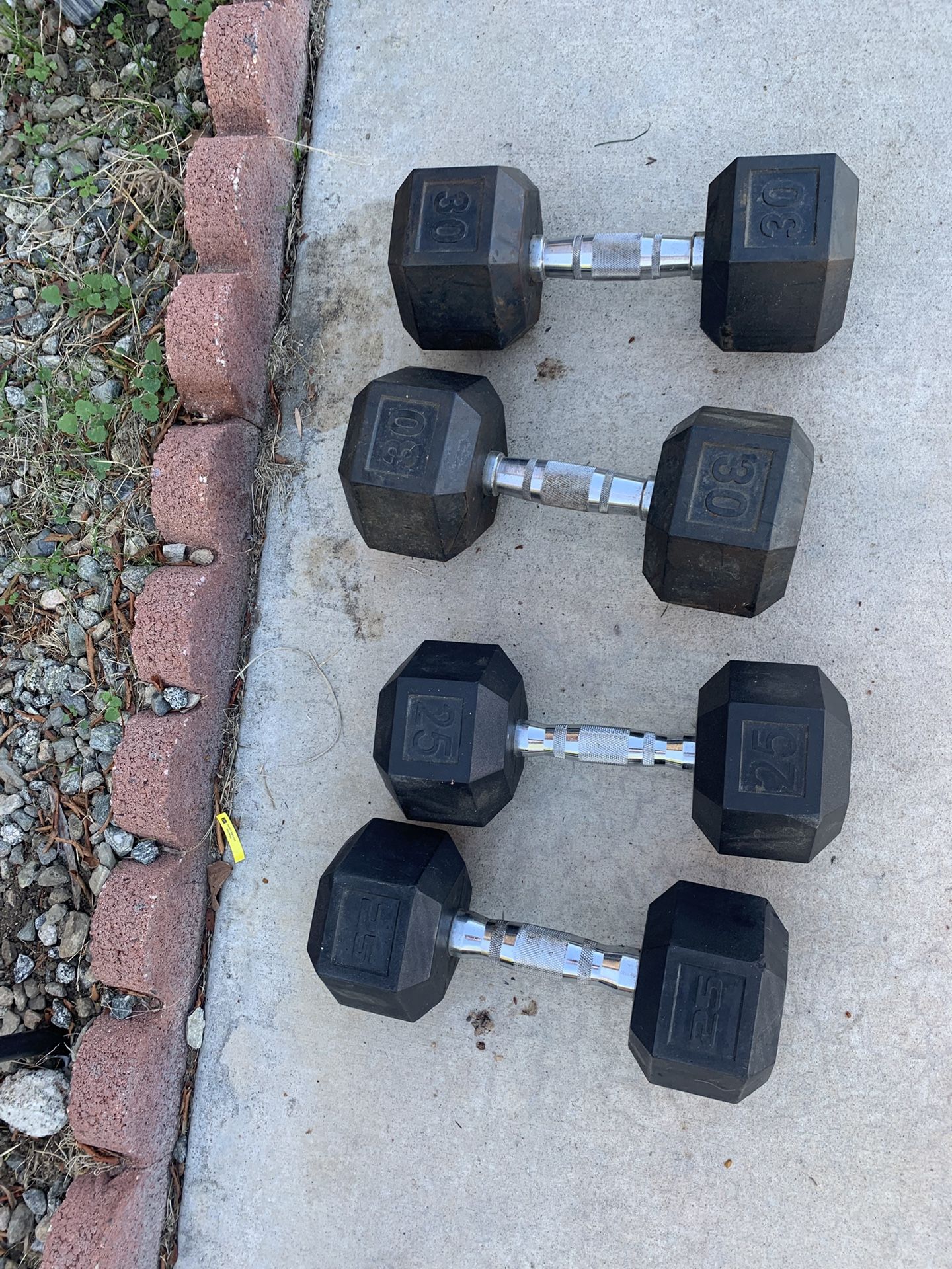 Very Nice Dumbbells And Olympic Weight For Sale