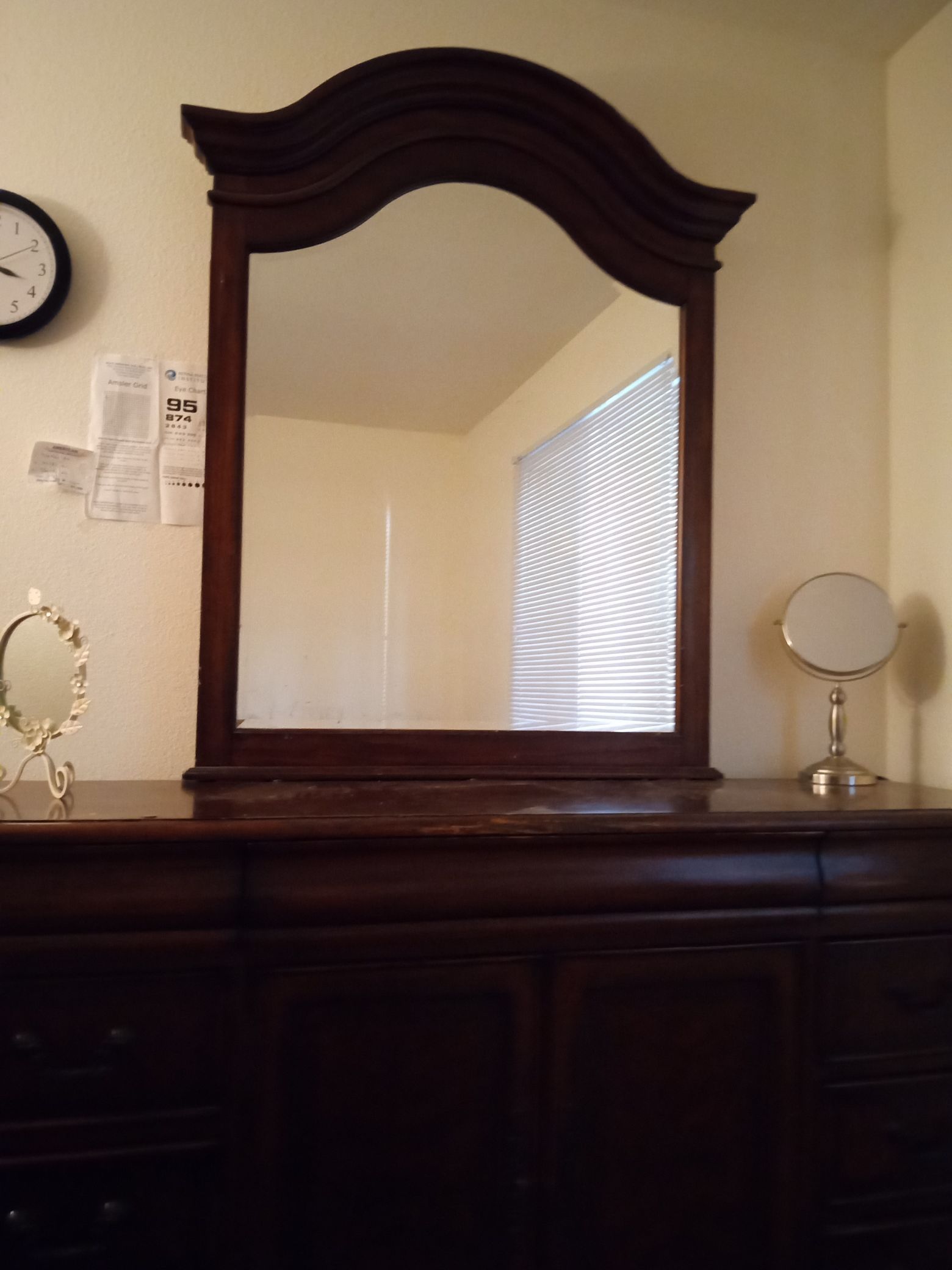 Dresser & Mirror With Night Stand