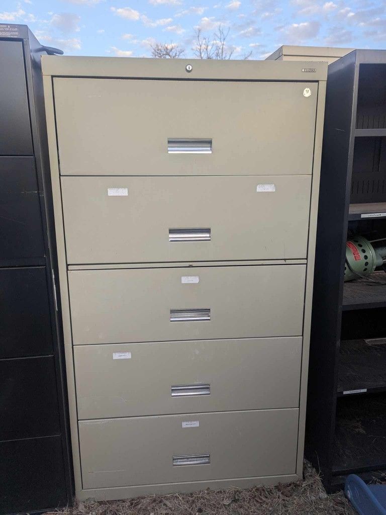 5 Drawer Lateral Cabinet With Pull Out Shelf 