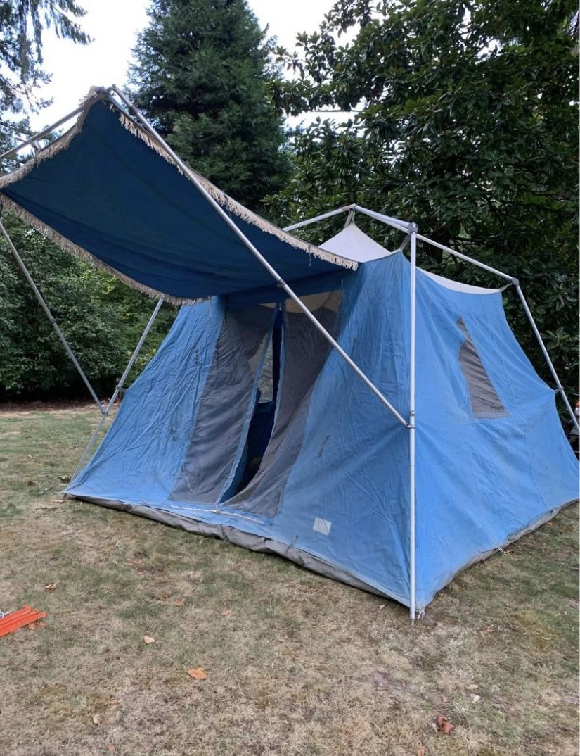 Vintage Sears Ted Williams Canvas Camping Tent