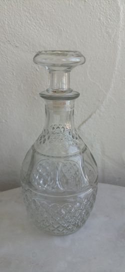 10” tall glass decanter