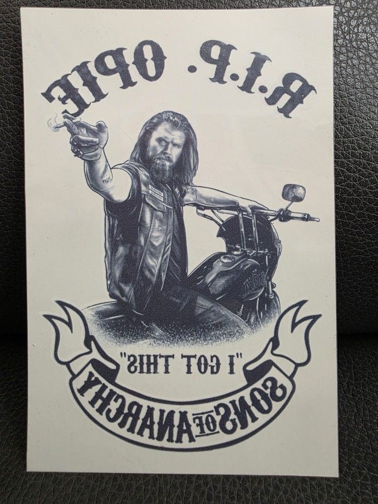 Sons of Anarchy Season 5 - RIP Opie "I Got This" - 4"x6" Temp Tattoo - SDCC 2013 Exclusive