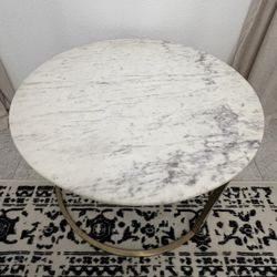 Round White Marble Coffee Table