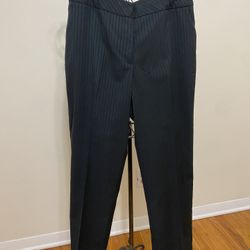 Women's black pinstripe dress pants. Size 10S