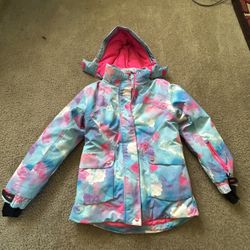 Kids Blue And Pink Ski Jacket 