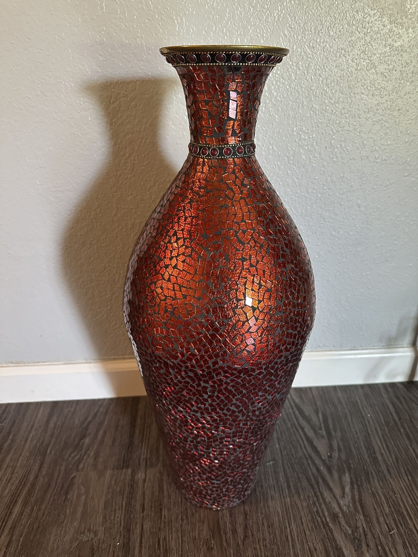 Red Mosaic Vase