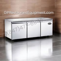 New 3 Door Commercial Restaurant UnderCounter Cooler Refrigerator 6ft