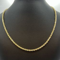 Gold Chain Rope Hollow 14K 