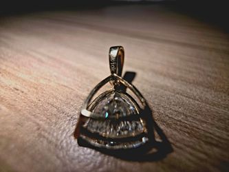 10K Gold Moissanite Pendant