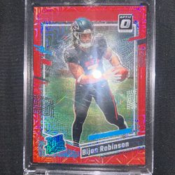 Bijan Robinson 2023 Donruss Optic Rated Rookie Football Card 