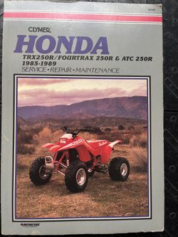Honda Clymer service maintenance repair manual TRX250R / Fourtrax & ATC 19 85-89