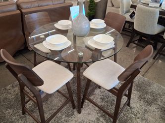 Oscar 5PC Glass Dining set