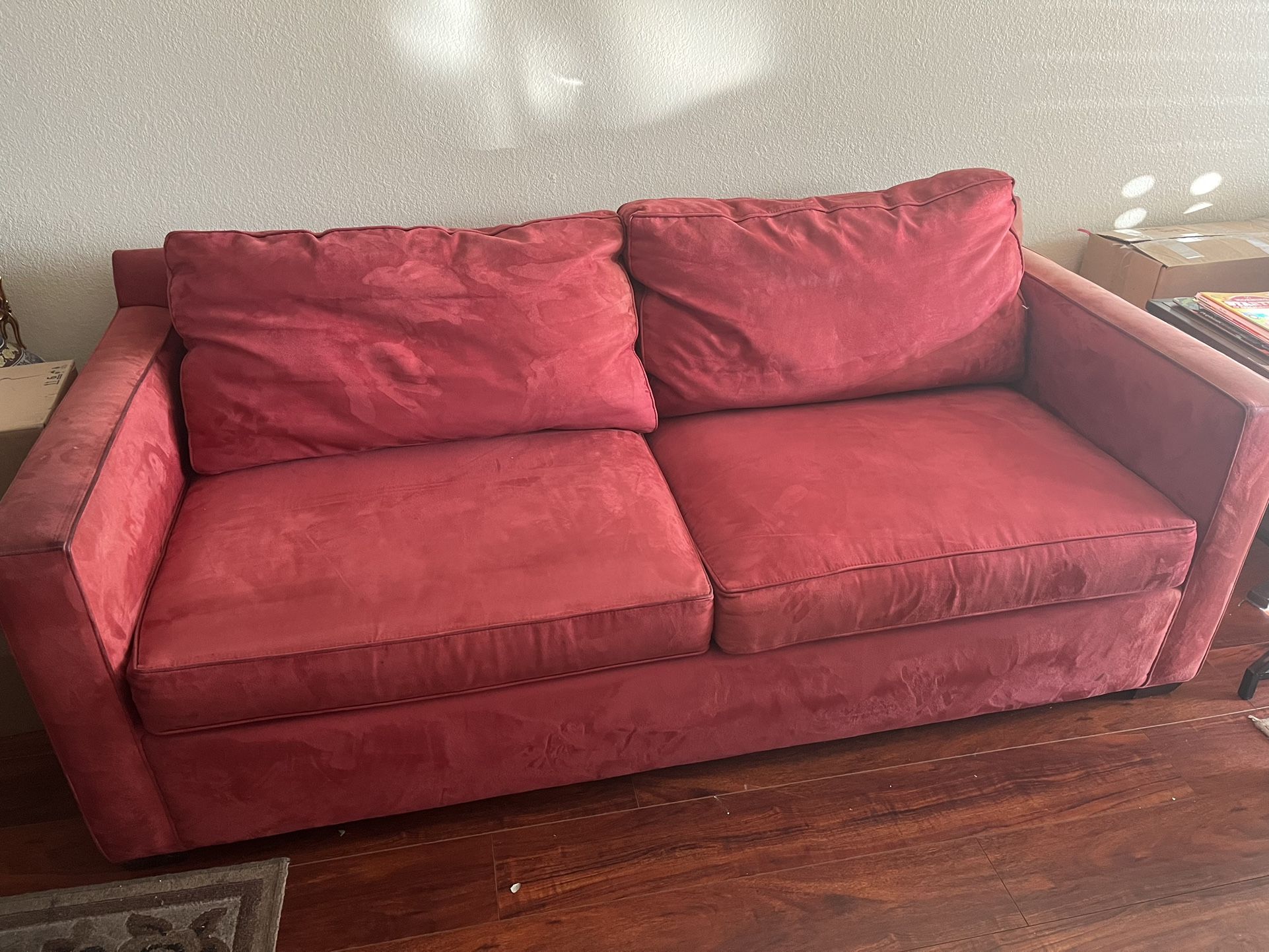 Crate & Barrel suede Sofa Bed. Very Comfortable