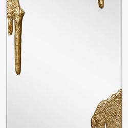 Gold icicles wall mirror
