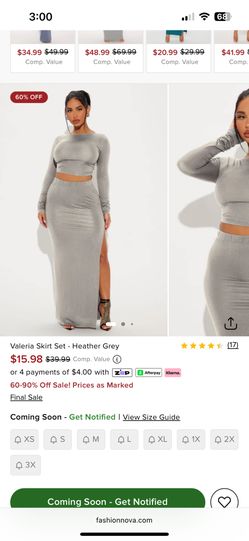 FashionNova Valeria Skirt Set