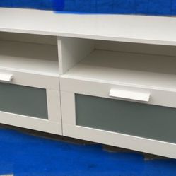 White IKEA tv stand