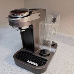 Bartesian Cocktail Machine Gray Silver Black with Glass Bottles Dishwasher Safe