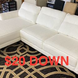 New Boucle Style Sectional (Finance & Delivery)
