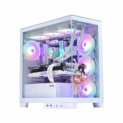 PC Case - SAMA AR01-RGB-W - *NEW Unused* + Lian Li 3x8 Pin GPU RGB cable