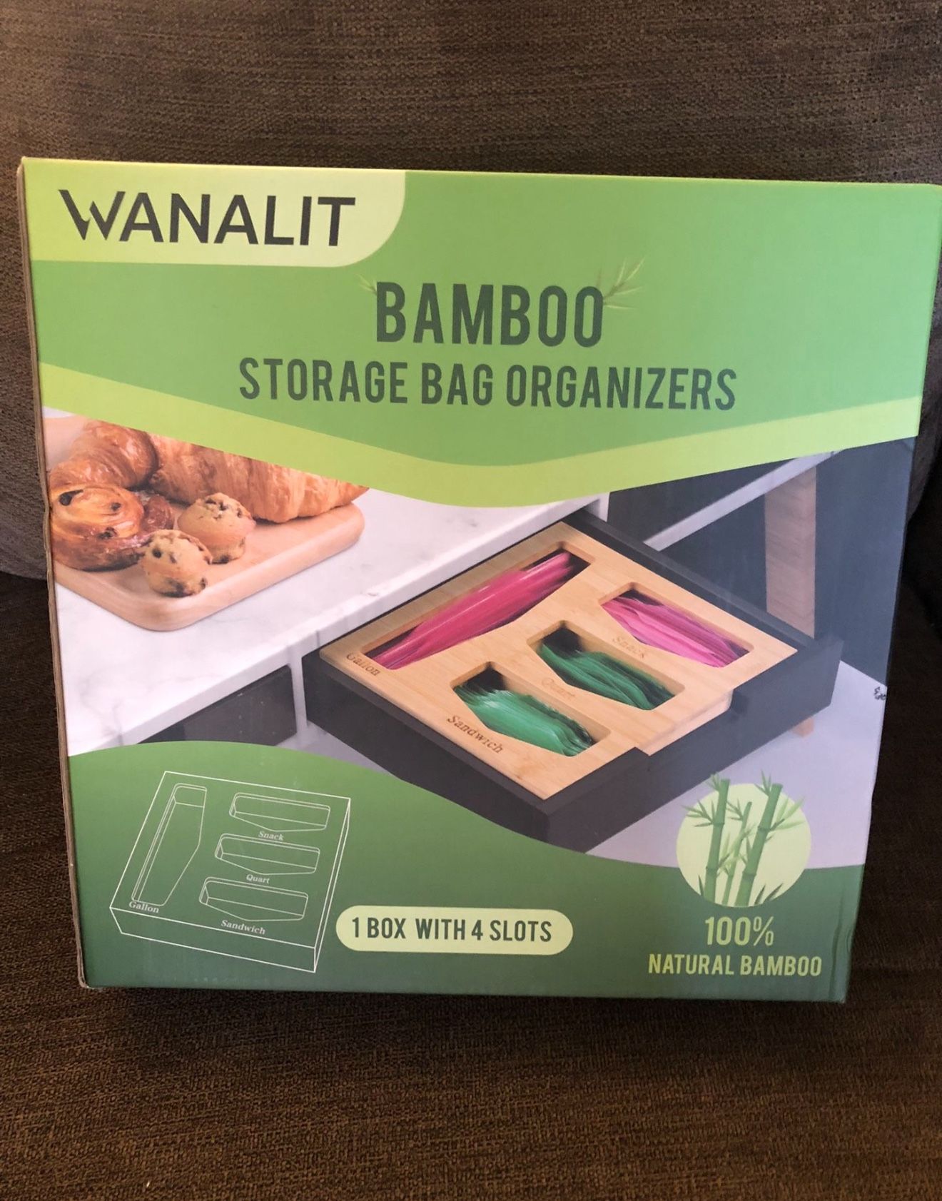 Brand New. Bamboo Storage Bag Organizer 🛍️