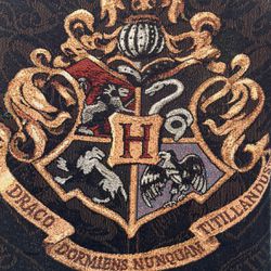 Fringed Harry Potter “Hogwarts” Throw Blanket
