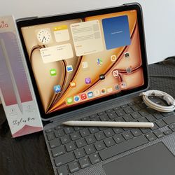 Apple IPad Air 11” ( M2 chip / 2024 Model) 512GB / 1TB with pen, Logitech keyboard & Accessories 
