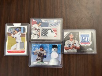 Dodgers Corey Seager Jersey & Patch (4) card lot