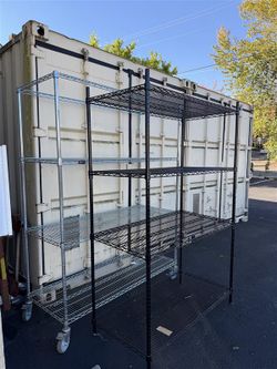 Metal Wire Shelves with Racks & Shelves