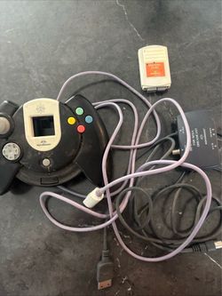 Saga Dreamcast controller and memory card plus rfu adapter