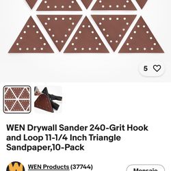 Wen Sand Paper Drywall 80,150, 240 Grit.