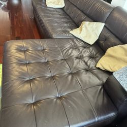 used italian leather natutzi coach L shape 