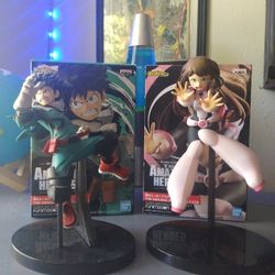 Banpresto My Hero Academia The Amazing Heros Vol. 1 & 5 Deku and Ochaco Statues