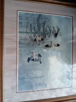 Signed print by Lubeck "MORNING MIST" 1979