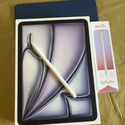 Apple IPad Air 11” ( M2 chip / 2024 Model) 128GB  with pen, keyboard case & Accessories 